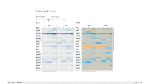 Custom Scroll Control for Synchronized Scrolling 