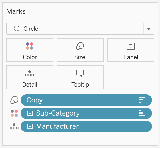 Marks card dot plot